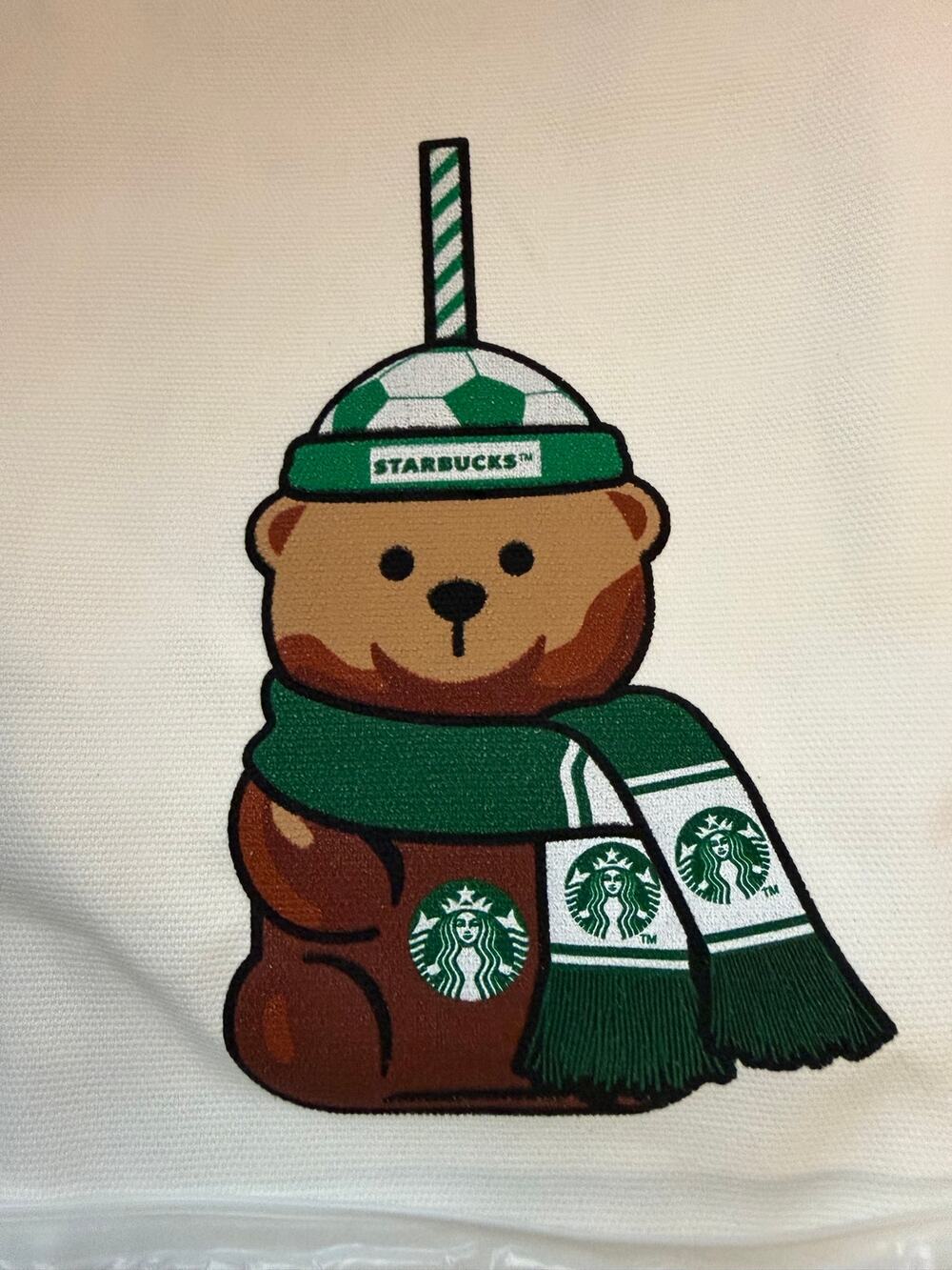 Starbucks Bearista Soccer FIFA Tote Bag NWT